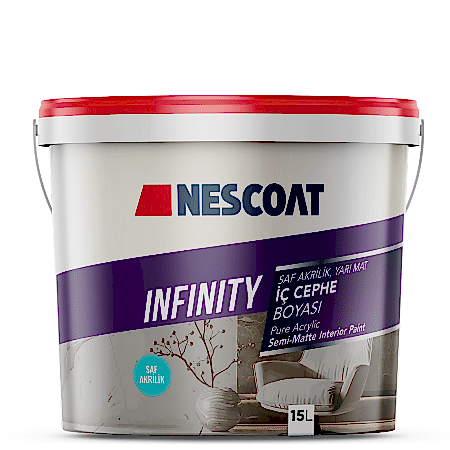 INFINITY
Saf akrilik, Yarı Mat İç Cephe Boyası